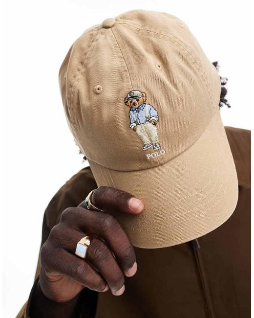Gorra De Beisbol Tostada Con Logo De Oso Hemingway De Sarga De Polo Ralph Lauren de hombre de color Marron Lyst