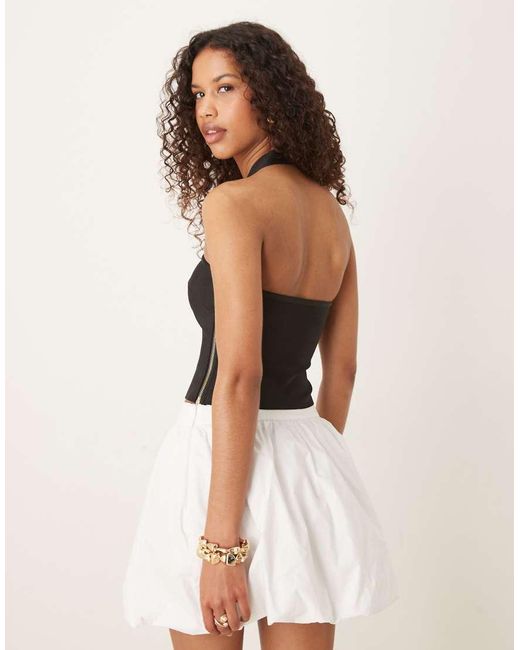 ASOS Black Bandage Halter Strap Top