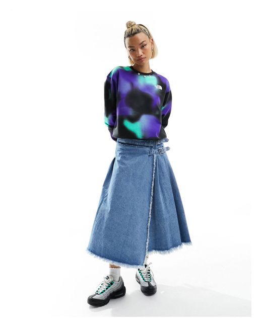The North Face Blue – essential – oversize-fleece-sweatshirt