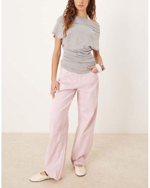 Gina Tricot Pink baggy Barrel Leg Jeans