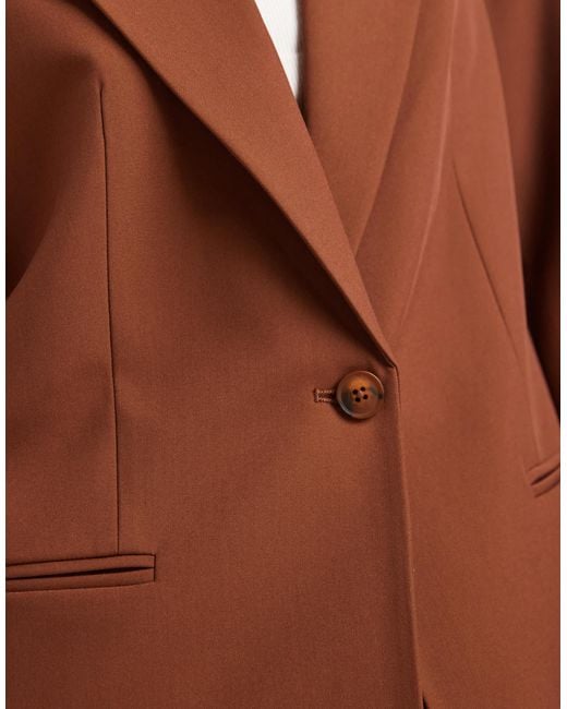 ASOS Brown Tailored Relaxed Blazer