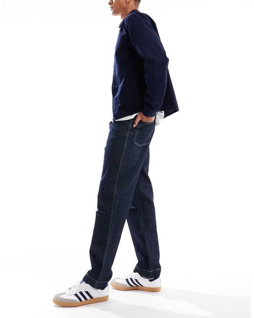 ASOS Blue Straight Fit Jeans for men