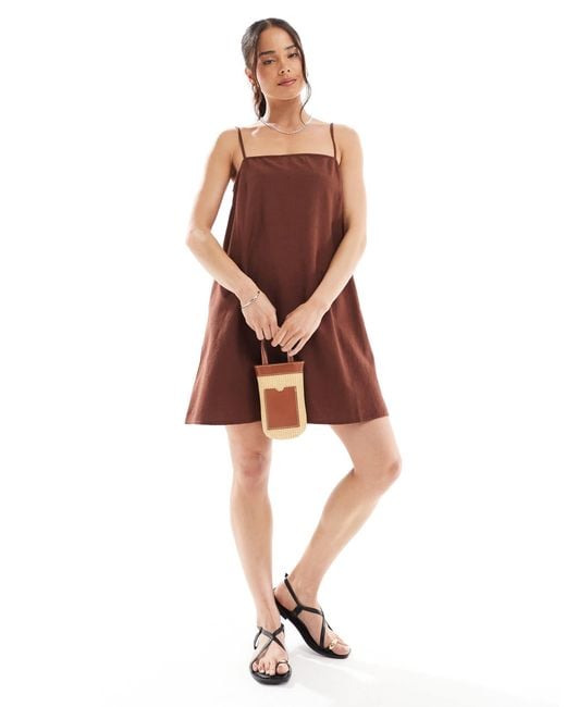Vero Moda Brown – minikleid zum hineinschlüpfen