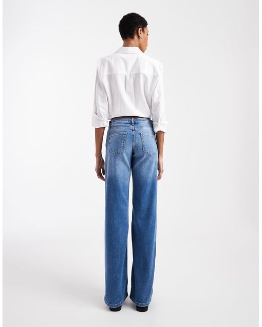 ONLY Blue Judy Low Rise Wide Leg Jeans