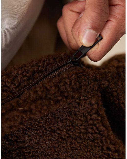 ASOS Brown Fluffy Tote for men
