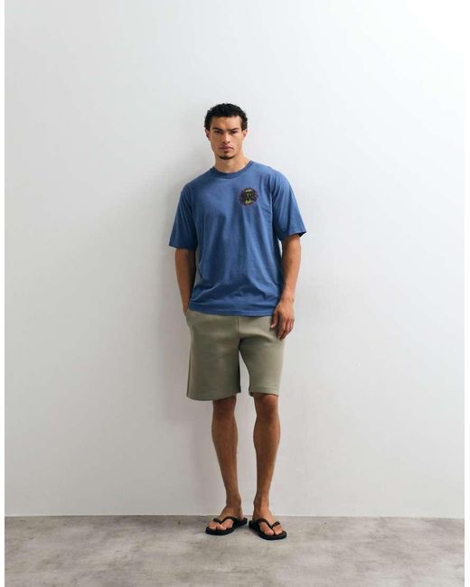Vans Blue Blotched Circle Backprint T-Shirt for men