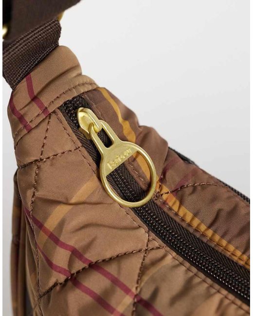 Barbour Natural Healy Tartan Check Sling Crossbody Bag