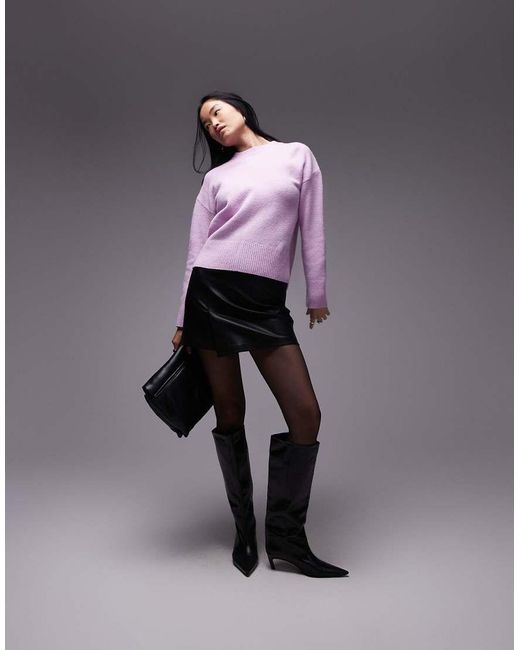 & Other Stories Trui Met Ronde Hals in het Purple