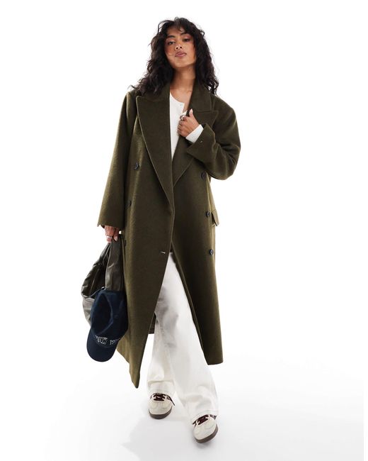 Stradivarius White Str Super Oversized Overcoat