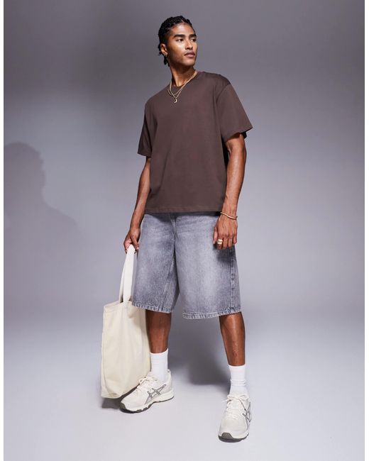 ADPT – kastiges oversize-t-shirt in Gray für Herren