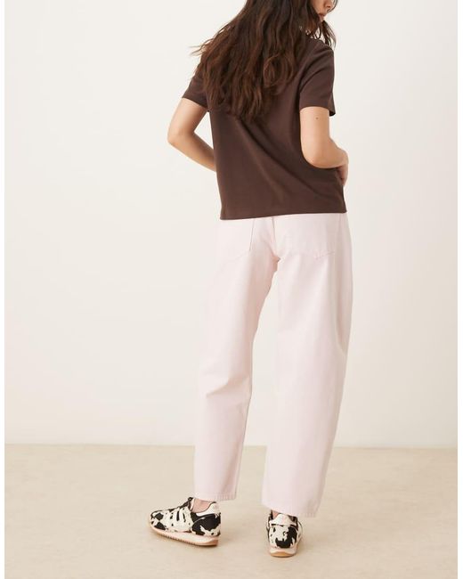 ASOS Natural High Waist Barrel Jean