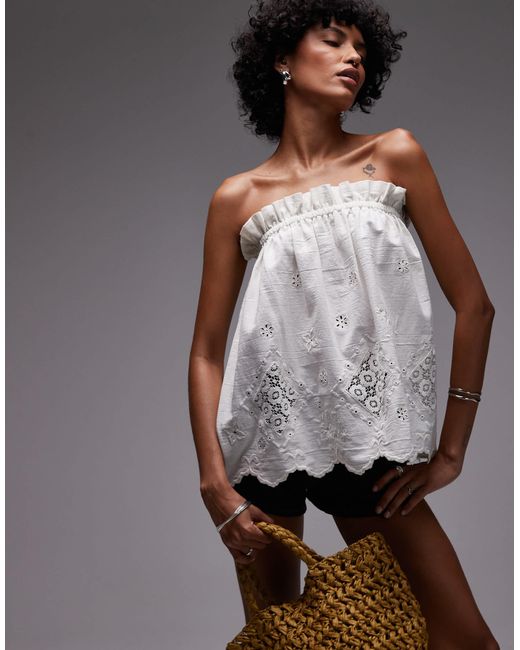 TOPSHOP Gray – trägerloses oberteil