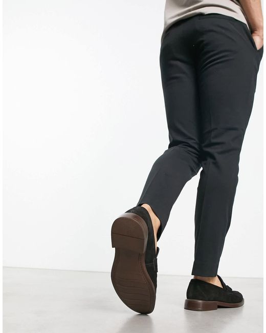Mocassins en daim avec pampilles Thomas Crick pour homme en coloris Black