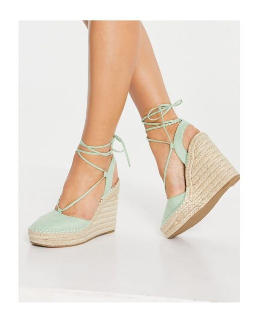 tie espadrille wedges
