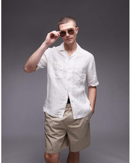 Camicia Bianca di Mango in Gray da Uomo
