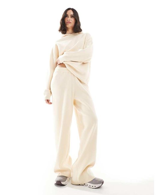South Beach White Wide Leg Jogger