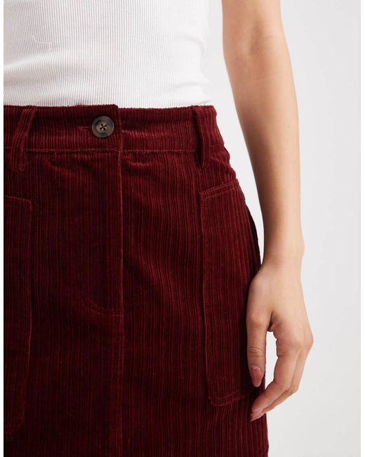 ASOS Red Cord Mini Skirt Co-Ord