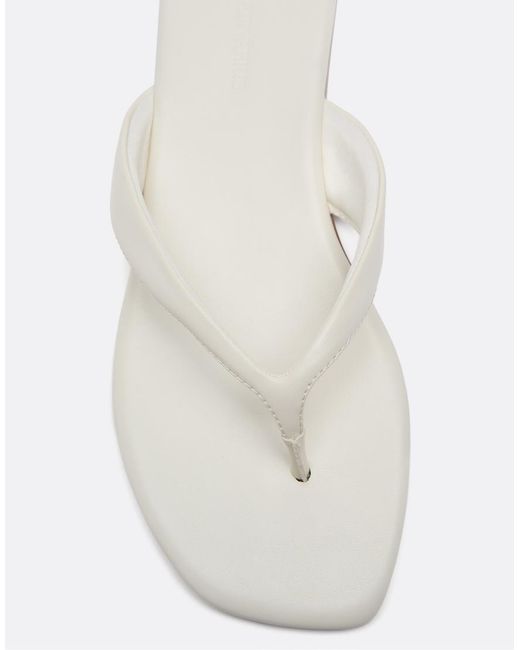 Stradivarius White Thong Flat Sandals