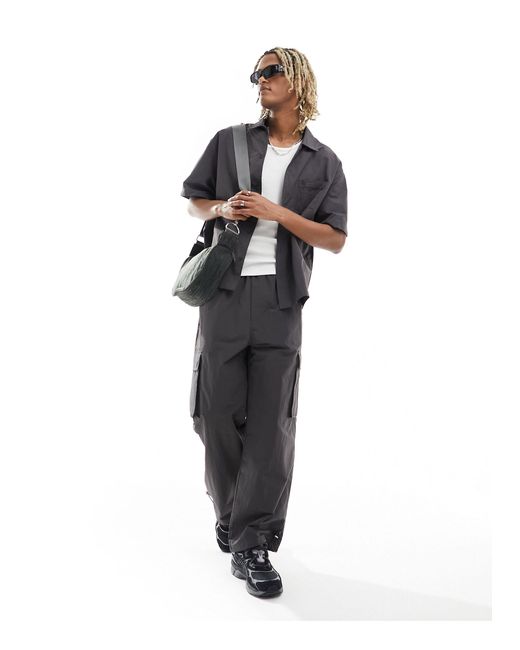 Pantalon cargo d'ensemble en nylon Sixth June pour homme en coloris Black