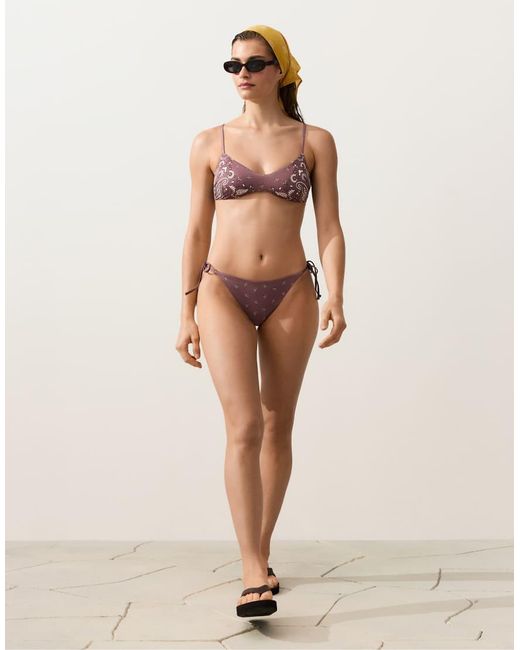 Oysho Green Bandana Bikini Top