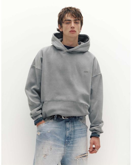Pull&Bear – stwd – kapuzenpullover in Gray für Herren