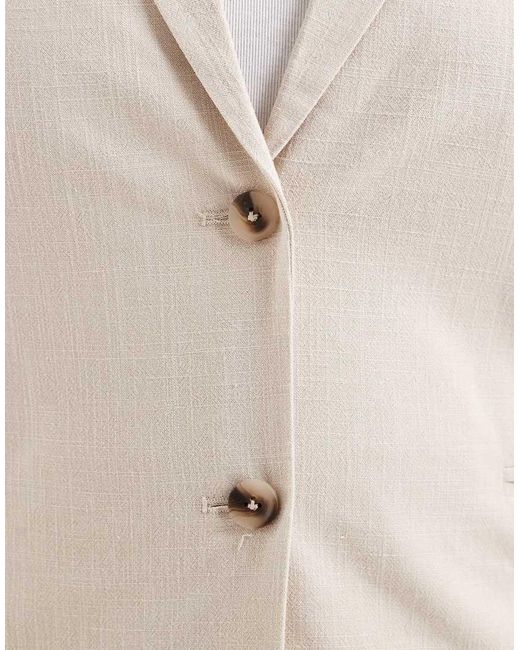 Pieces Plus Natural Pieces Curve Linen Touch Tailored Blazer