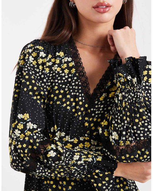 Wednesday's Girl Black Long Sleeve Midaxi Dress