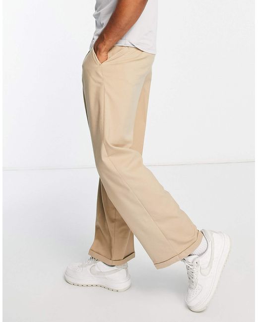 Pantalon élégant fuselé - taupe New Look pour homme en coloris White