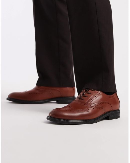 ASOS Black Brogue Shoes for men