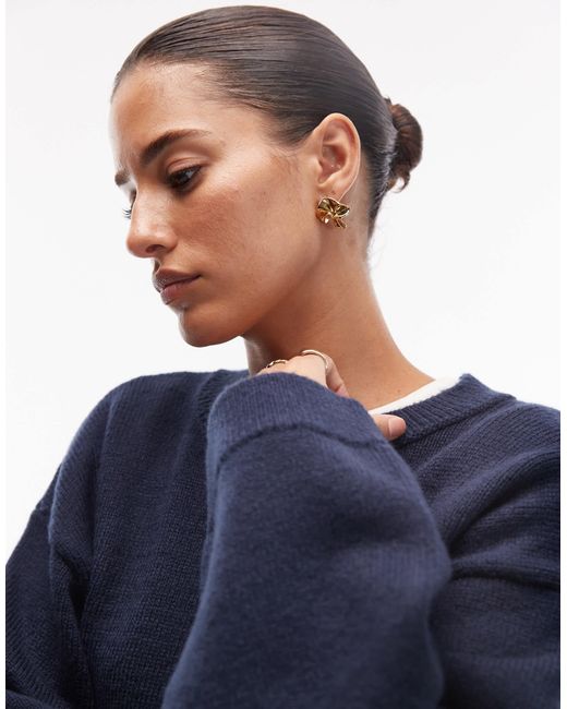 ASOS Blue – flauschiger strickpullover