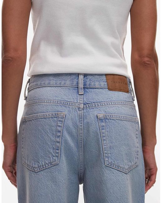TOPSHOP Blue – locker geschnittene straight jeans