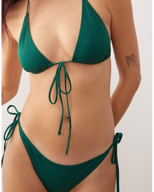 Weekday Black Triangle Tie Bikini Top
