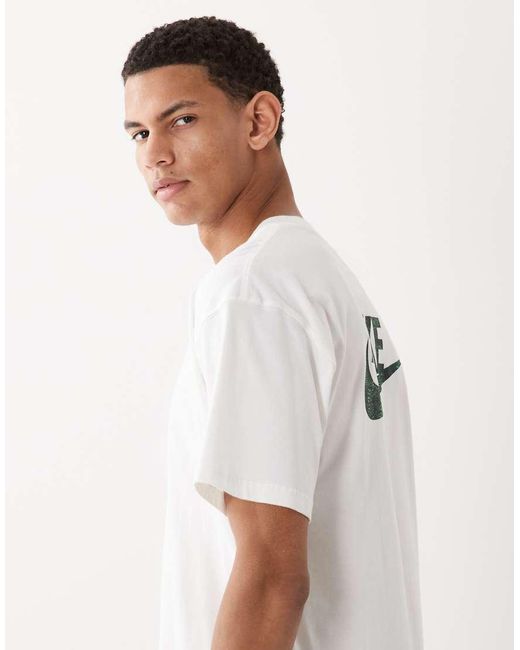 Nike Green Swoosh Sci-Fi Backprint Logo T-Shirt for men