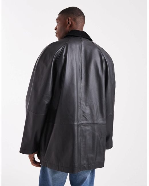 ASOS Blue Mid Length Coach Jacket for men