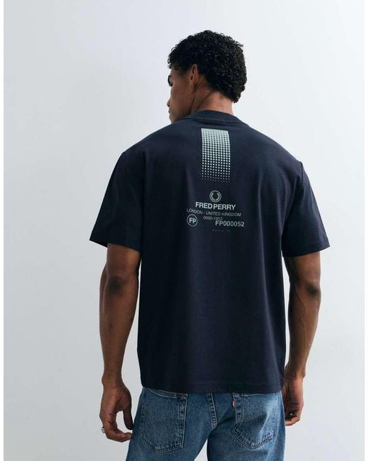 Fred Perry Blue 1952 Back Graphic T-Shirt for men