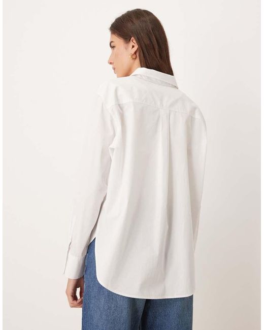 Calvin Klein White Relaxed Cotton Poplin Shirt
