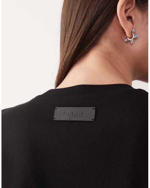 Barbour Black Marron Tie Detail T-shirt