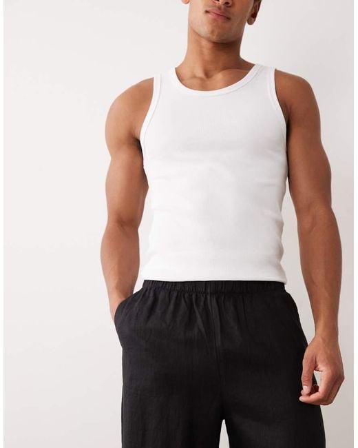 ARKET Black Linen Blend Trousers for men