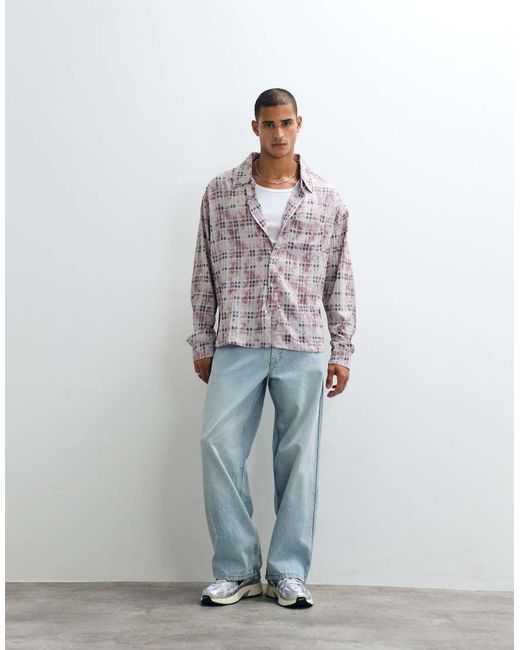 Liquor N Poker Gray Long Sleeve Button Through Shirt for men