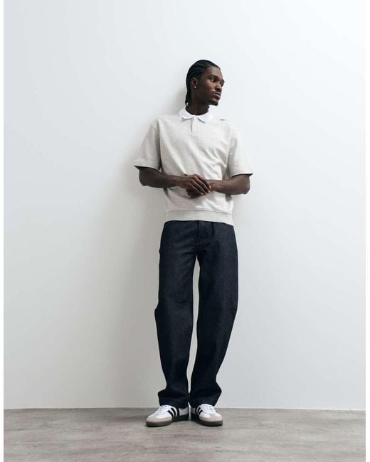 Boss Gray Edge Relaxed Fit Polo for men