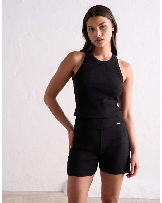 Aim'n Black Ease Ribbed Shorts