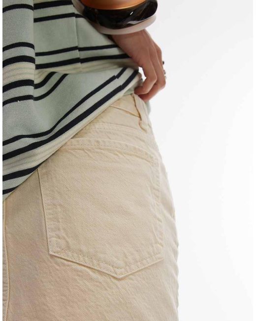TOPSHOP Yellow Denim Mini Pelmet Skirt