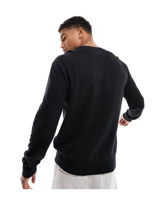 Polo Ralph Lauren Black Icon Logo Double Knit Sweatshirt for men