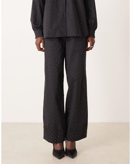 ASOS Black Pull On Hotfix Trousers Co-Ord