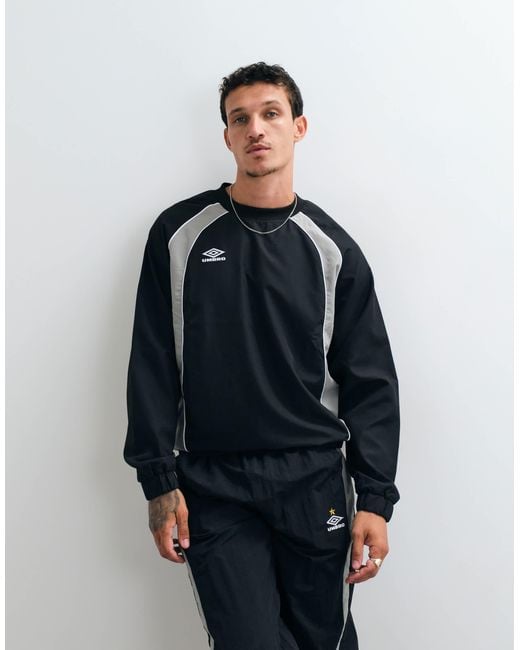 Umbro Blue Panelled Sweat for men