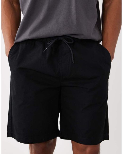 Jack & Jones Black Drawstring Chino Shorts for men