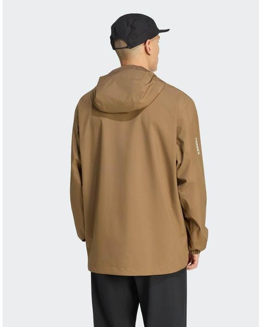 Adidas Originals Natural Terrex Multi 2 Layer Climaproof Rain Jacket for men