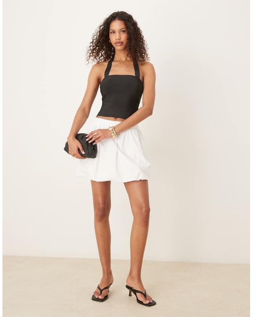 ASOS Black Bandage Halter Strap Top