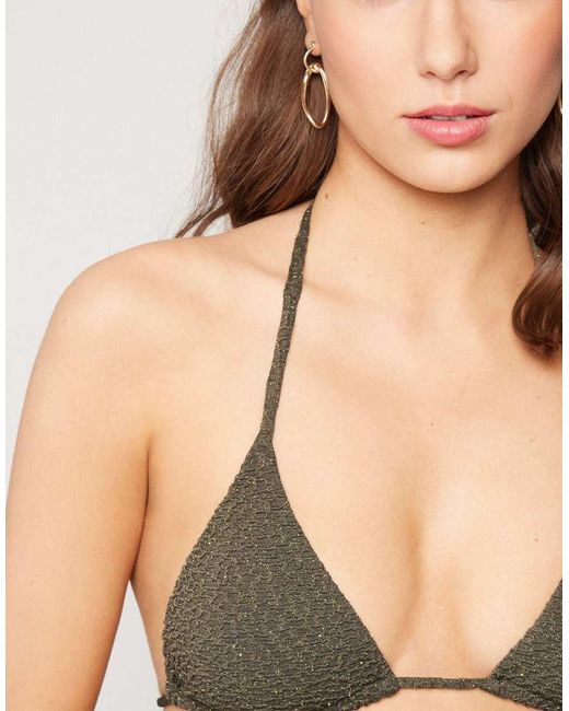 Tezenis Natural Crinkle Dune Triangle Bikini Top