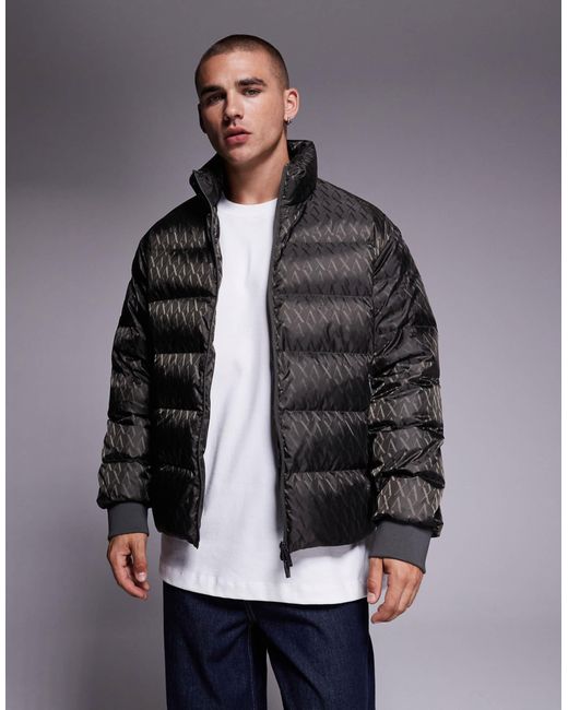 ARMANI EXCHANGE Gray Puffer Jacket for men